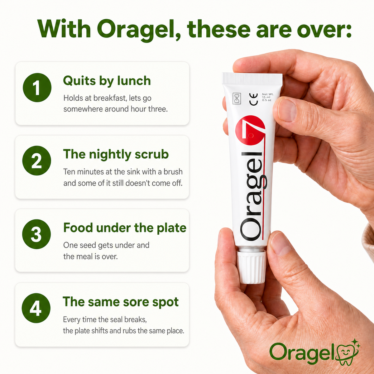 Oragel™ | Stop Denture Slipping 100% - All-Day Secure Hold